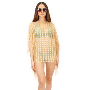 Golden Cover up, Summer Cover up, Beach cover up,